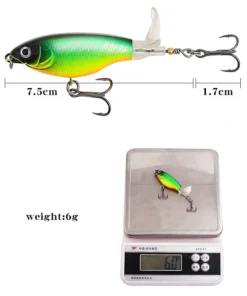Alternative view of 1Pcs 9.2cm 6g Topwater Top Water Fishing Lure Trolling Catfish Artificial Hard Bait with Soft Rotating Tail Fishing Tackle