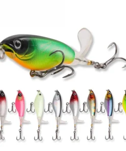 1Pcs 9.2cm 6g Topwater Top Water Fishing Lure Trolling Catfish Artificial Hard Bait with Soft Rotating Tail Fishing Tackle
